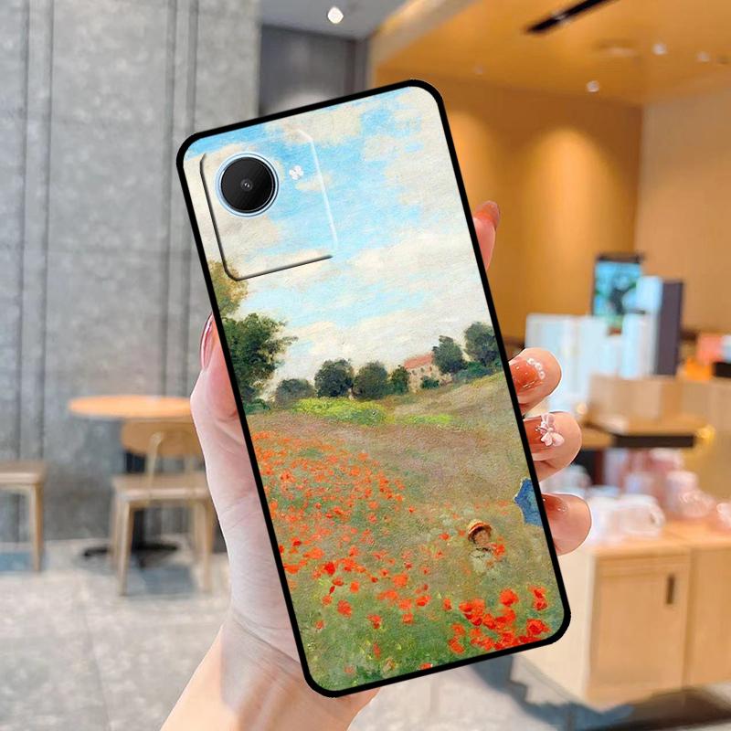 Capa Claude Monet Garden Lotus Bridge para Realme C55 C33 C31 C35 C30 C11 C15 C25s C21Y GT Neo 5 3T 2T 8 9 10 11 Pro Plus
