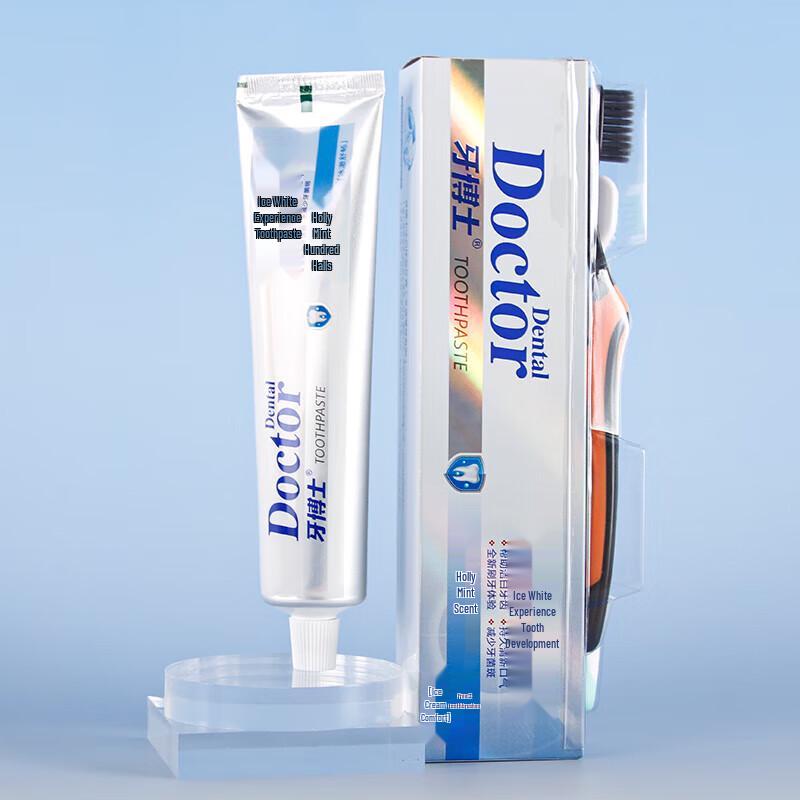 

Dr. White Mint Whitening Toothpaste & 2 Brushes