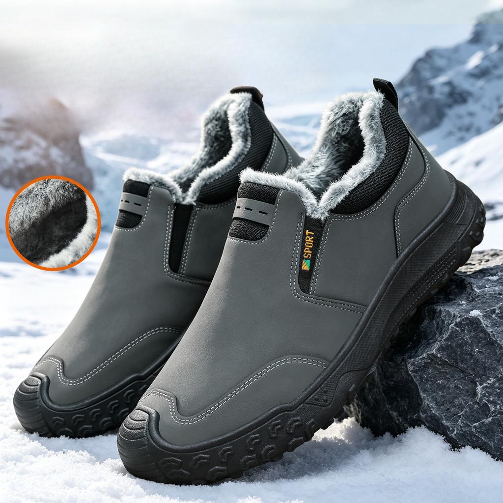 Men's Snow Boots Casual Thickened Warm Non Slip Cotton Boots Winter Men's Shoes