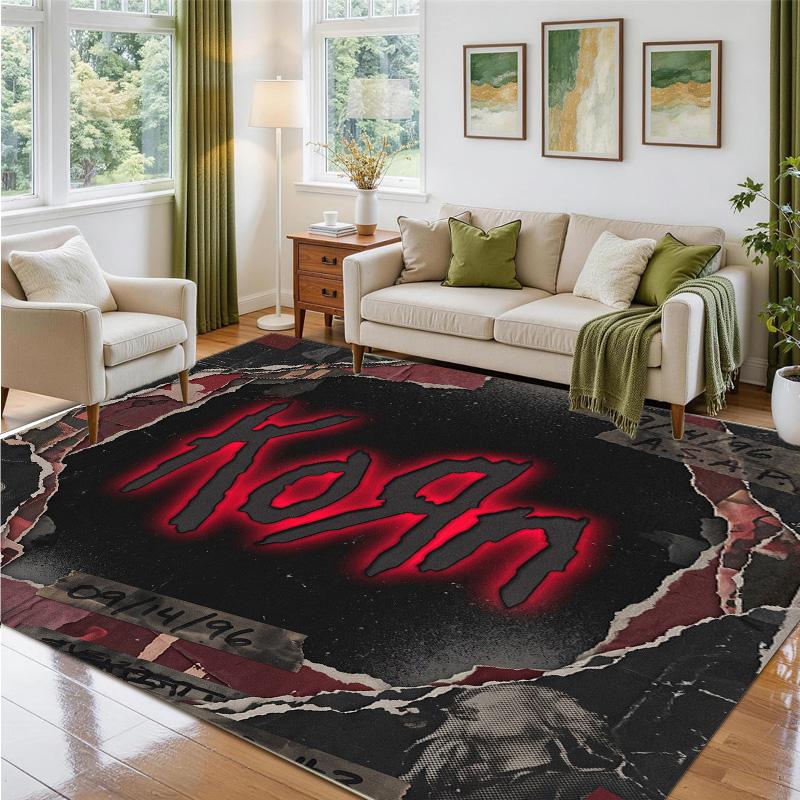 Korn Design Crystal Velvet Rug Soft Decorative Mat for Bedroom Entrance