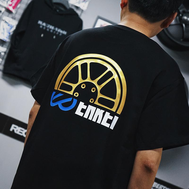 Japanese JDM Modified Car ENKEI Wheel Forged Spinning RPF1 Short-sleeved T-shirt Culture Shirt Motorcycle