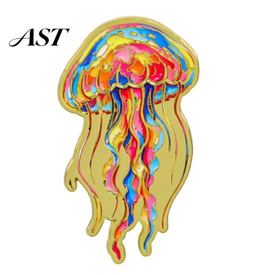 Metal Octopus Badge Cartoon Sea Animal Brooch, Dolphin Whale Seahorse Enamel Marine Brooch Pin, Hats Bags Scarves Clothes Decorative Accessory Ocean