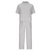 European & American Plus Size Women's Casual Summer Two-Piece Set with Short Sleeve Round Neck