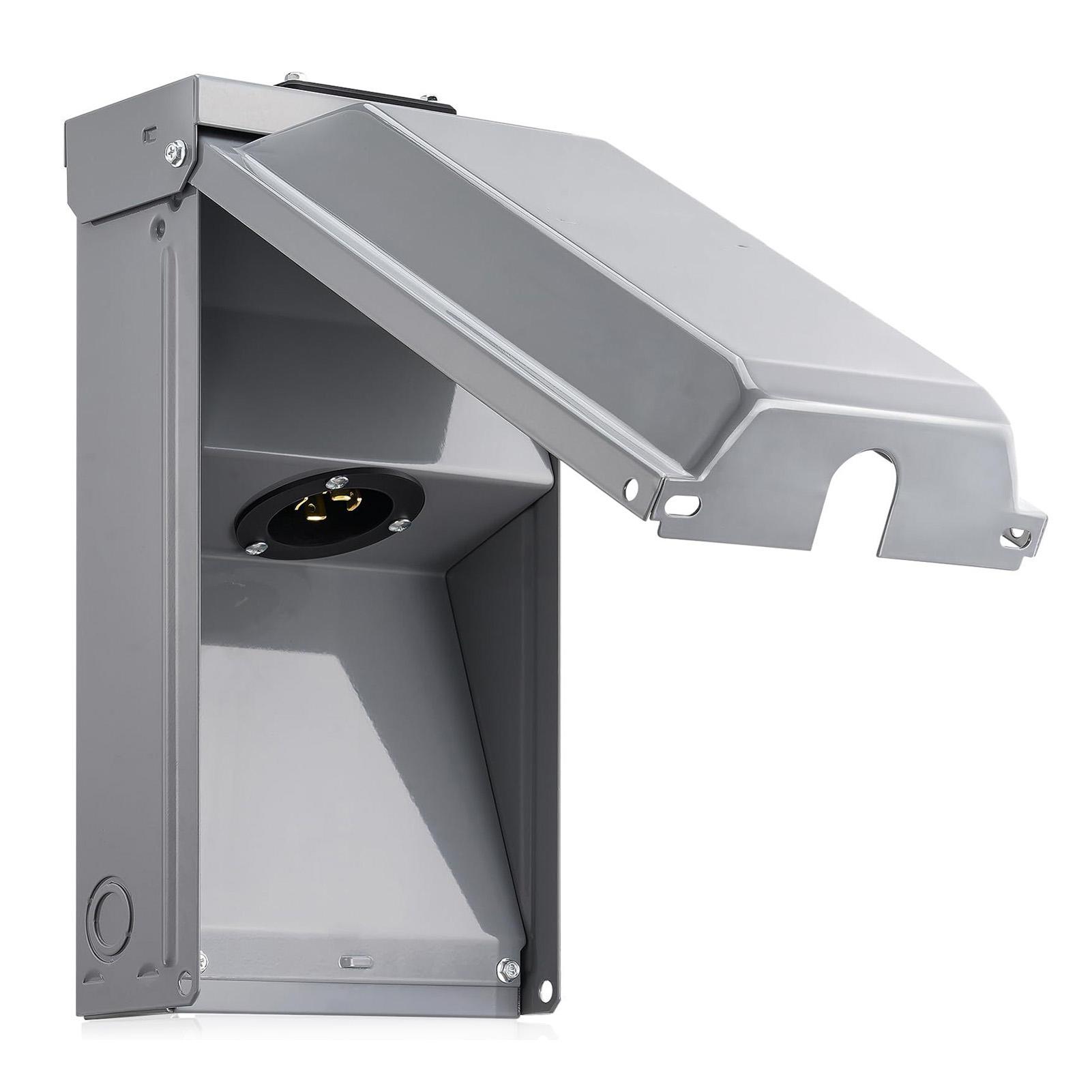 

Generator Power Outlet Box Rain Proof Stainless Steel 30 Amp 4 Cores Electric Generator Power Outlet Box