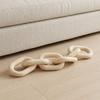 Wood Wood Chain Ornament White, Brown Tabletop Art Decoration  Indoor Ornament Placement