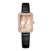 Fashion Light Luxury Diamond-Encrusted Square Exquisite Case Women'S Middle School Student Waterproof Belt Quartz Watch