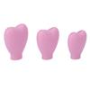 3pcs Makeup Brush Cover Portable Silicone Heart Shaped Cosmetic Brush Guard Cap for Women Girls