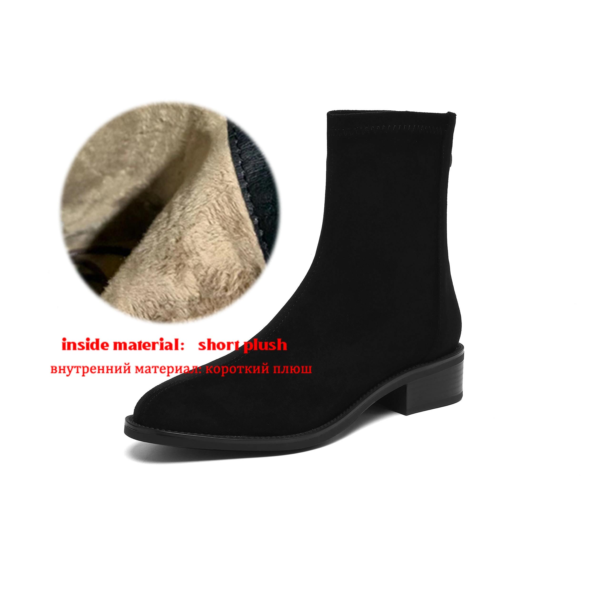 

Krazing Pot Замшевые Ботильоны Челси с Круглым Носком и Толстым Каблуком, Размер 42, Молния, Красота, Леди, Женские Ботильоны в Лаконичном Стиле 39