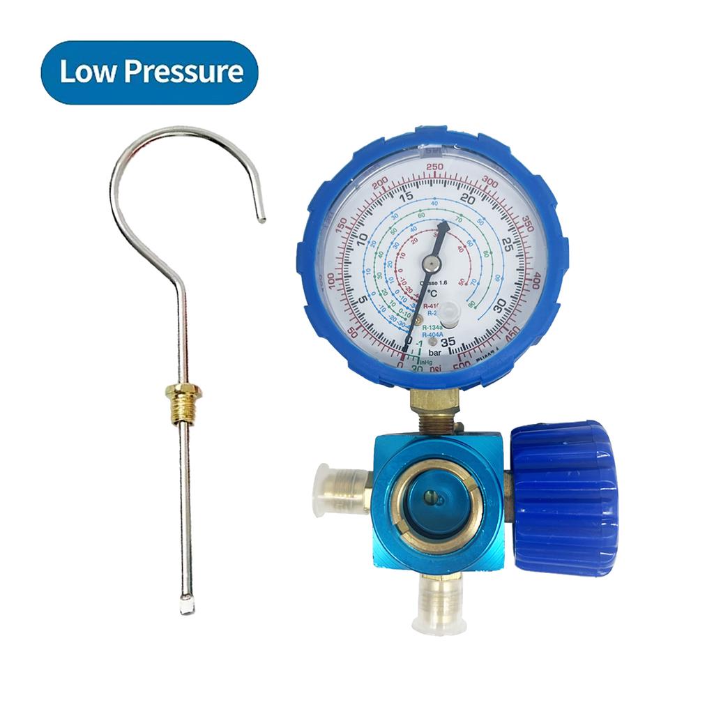 R410a Diagnostic Manifold Freon Gauge Set High Pressure A/C Refrigeration Tool for R22/R410A/R134A with Sight Glass