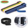 10/20/30PCS 15cm Cable Ties Reusable Fastener Hook and Loop Tape Multi-Colour T-Type Wire Tie Adjustable Cable Straps Organizer