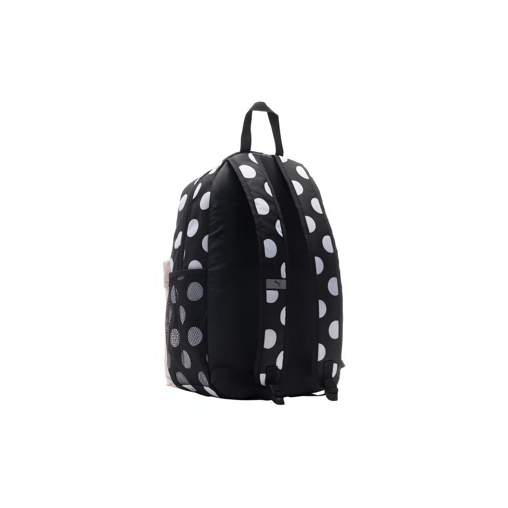 Puma Phase Aop Series Large Capacity White Dot Print Big Logo Backpack Unisex Backpack Black Pink 07804609