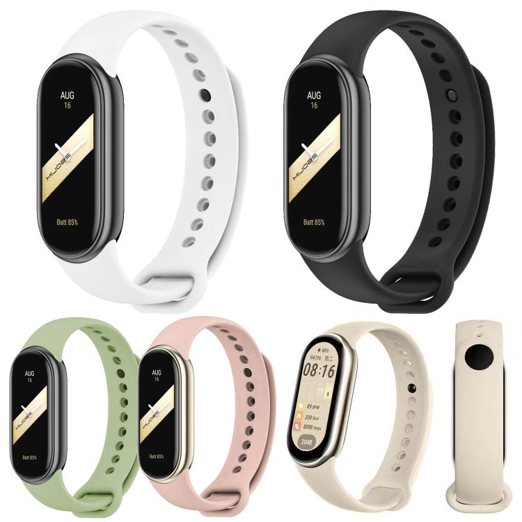 5‑Pack Solid‑Color Soft‑Silicone Replacement Wrist‑Strap Band, Adjustable Bracelet With Metal Buckle For Xiaomi Smart Band 10 / 9 / 8