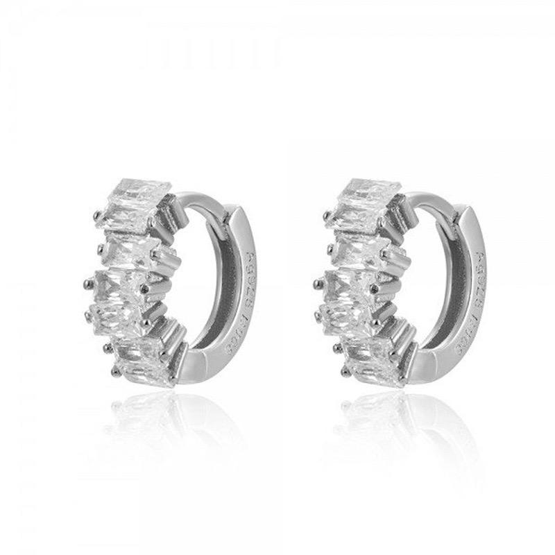 Design Stainless Steel Cubic Zirconia Hoop Earrings For Women Gold Color Pendant Cartilage Piercing Earring Unusual Jewelry