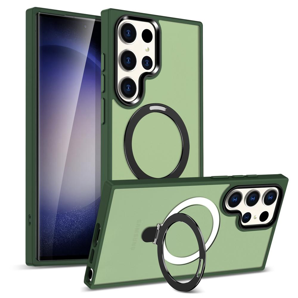 

Folding Holder For Magsafe Clear Case For Samsung Galaxy S25 S22 Ultra S24 Plus S23 FE Magnetic Wirelesss Charge Lens Stand Cove Galaxy S23+