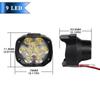 6/9LED 12V Motorcycle Headlights Universal White Super Bright Working Front Light 10W LED Scooters Spotlight Moto Fog Lampht
