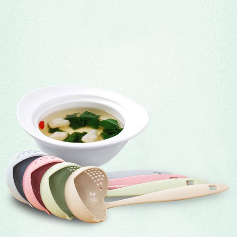 Strecuratoare 2 în 1 lingură pentru supă lingură curbat cu mâner lung Veselă de bucătărie Accesorii pentru gătit Supă