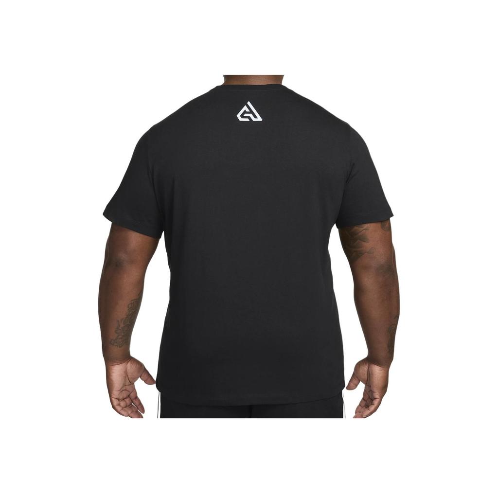 Nike Giannis Bequemes Lässiges Sportliches Weiches Kurzarm-T-Shirt Herren Oberteile Schwarz FZ8077-010