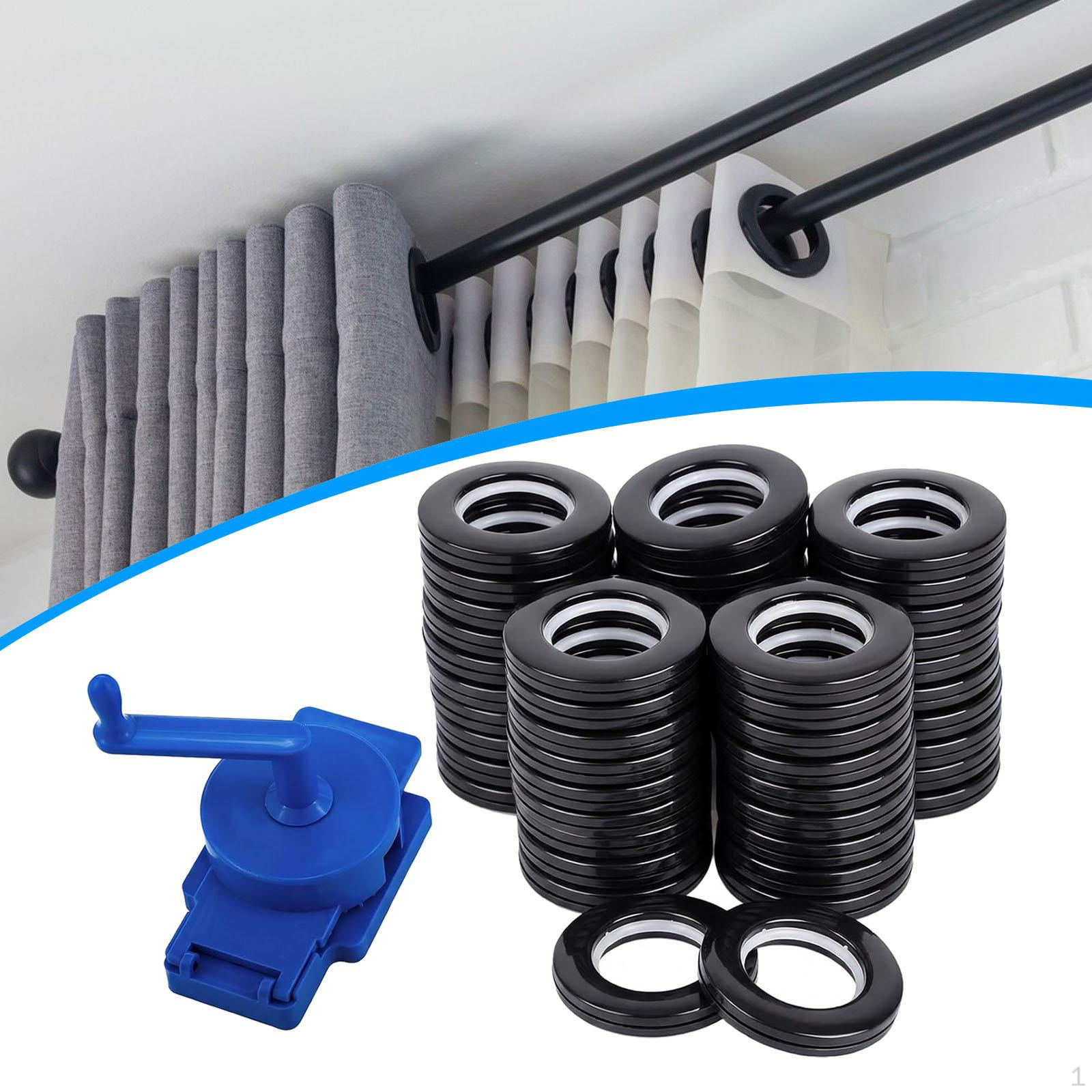 

5 Rotary Curtain Hole Punch Kit Eyelet Rings Tool Drill Adjustable Accessories Made of чорний