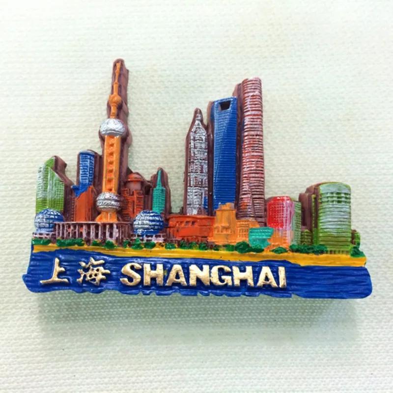 Shanghai Fridge Magnets Beijing Travelling Souvenirs Home Decor China Fridge Stickers Christmas Gifts Message Board Stickers