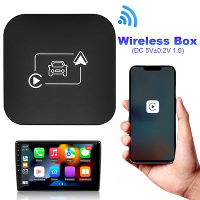 Adaptateur Boîtier AI CarPlay Android Auto Sans Fil BT WiFi Connexion Auto Système Android 11+ pour Voitures avec CarPlay Android Auto Filaire d'Usine