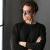 Black X Smoke Sunglasses for Men and UV Protection Round [FashionBerry] Boston-style Women, 99% (UV400), Light-colored Lenses, Glasses, Lightweight,