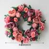 Artificial Peony Wreath Garland Rattan Home Decor Wedding Wreath Flower Home Door Decoration Wedding Centerpieces for Tables