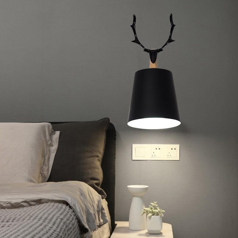 Modern Nordic Wall Lamp With Iron Shade For Home Hallway Balcony Lighting