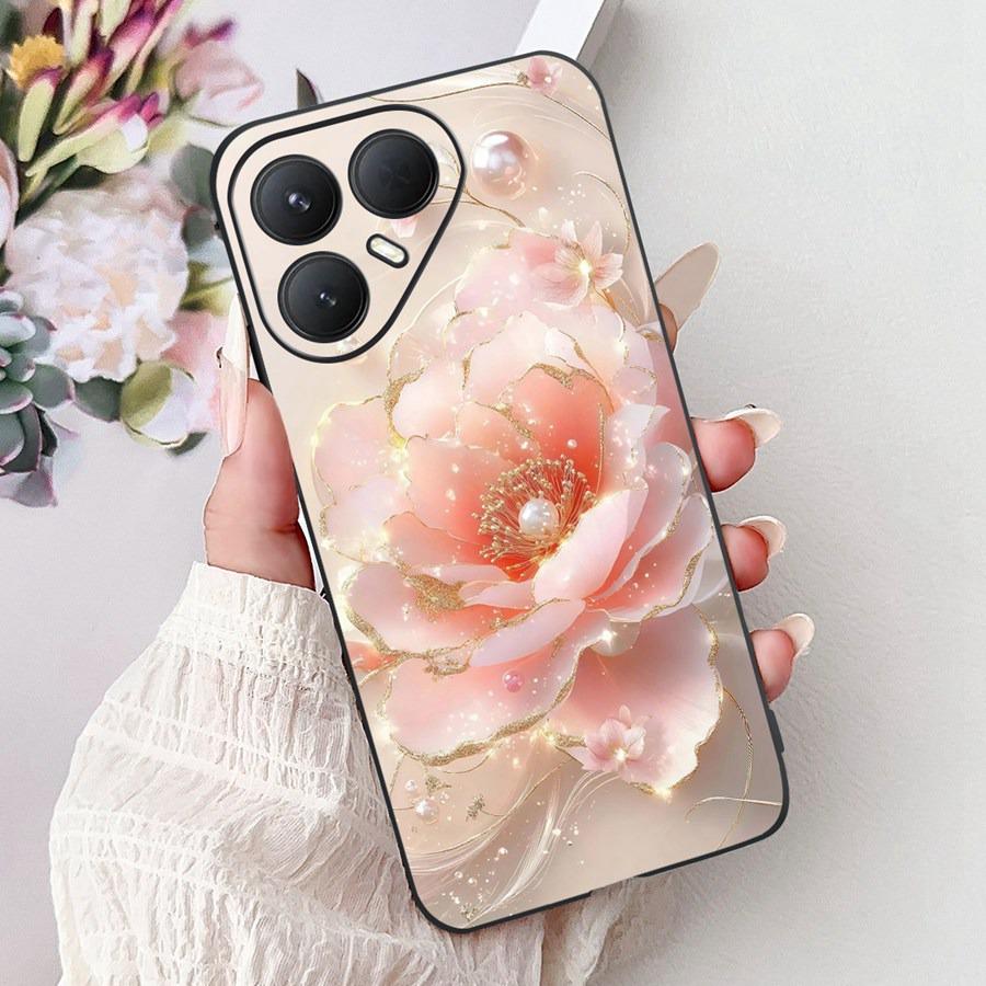 For Tecno Pova 7 Pro Ultra Case Flower Heart Painted TPU Soft Silicone Case Cover For Tecno Pova7 Pova 7Ultra Pro Phone Couqe