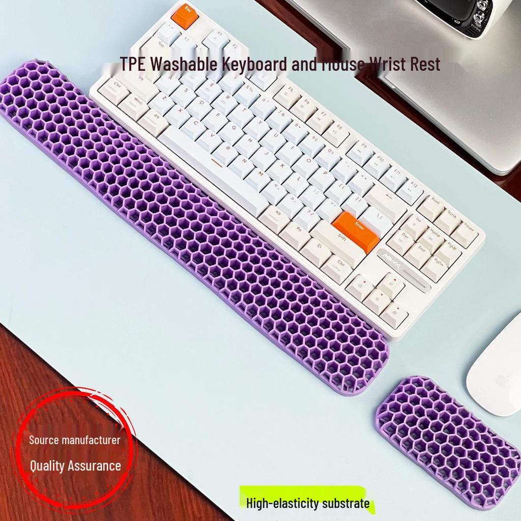 New Type Computer Keyboard & Mouse Pad with Soft, Non-Slip, Breathable Wrist Support