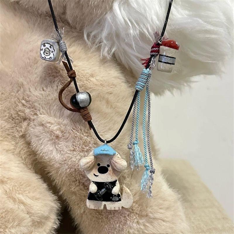 Summer Niche Handmade Color Dopamine Beaded Children's Fun Necklace Creative Cute Versatile Sweet Collarbone Chain