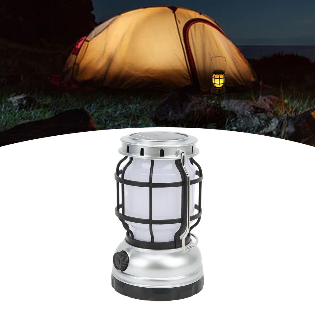 LED Camping Lantern USB Rechargeable Solar Powered Camping Light for Emergency Hiking Home