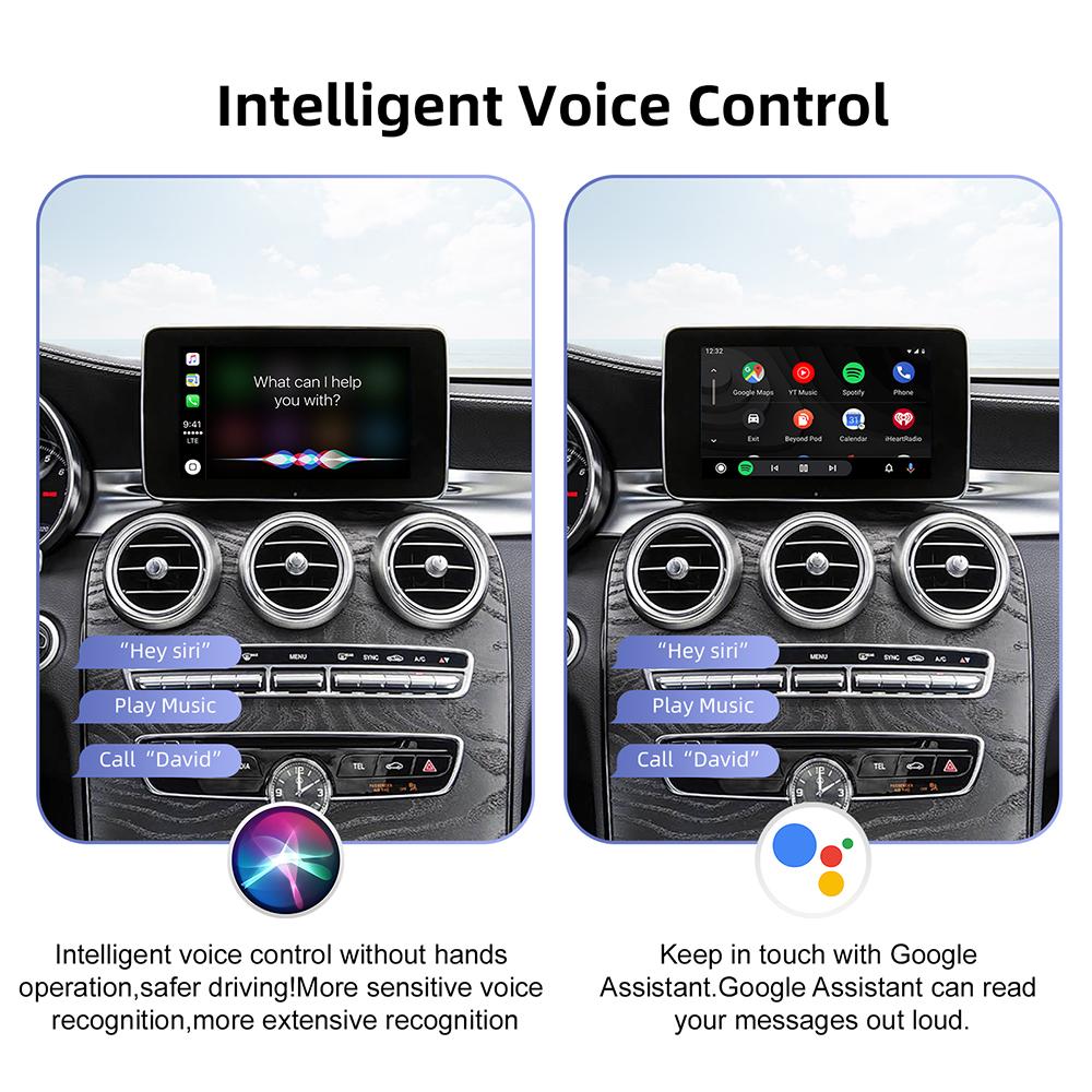 Wireless CarPlay Android Auto for Mercedes Benz NTG4.5/4.7 A B C E Class GLA CLA GLK SLK CLS W204 W176 W246 X204 C117