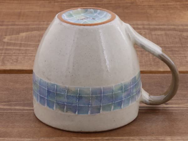 Tableware East Mug, Mosaic, Hand-Painted Ichinen, Blue-Green, tz-003-01