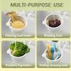 Kitchen hanging sink drain basket press type automatic residue cleaning filter white12cm