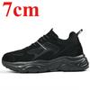 White Heightening Shoes For Men'S Summer Mesh Breathable 7cm Invisible Height Increasing Sports Daddy Shoe Retro Casual Sneakers