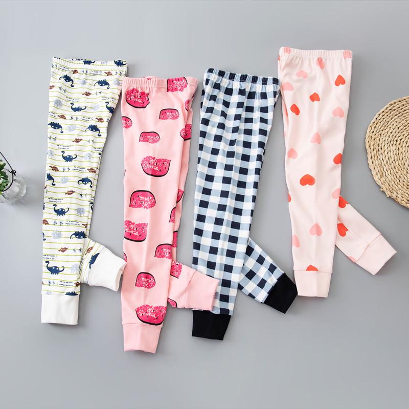 Dziecięca bawełniana piżama Jednokolorowe spodnie jesienne dla chłopców i dziewcząt