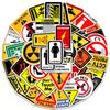 50PCS Funny Warning Sign Stickers Waterproof Vinyl Decals for Laptop Water Bottle,Sign Stickers Decoration Supplies Classic Toys
