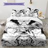 Anime Pattern Bedding Quilt Set Quilt Cover Pillowcase Home Decoration Birthday Gift (1 * Duvet Cover + 2 * Pillowcase, Without Core)