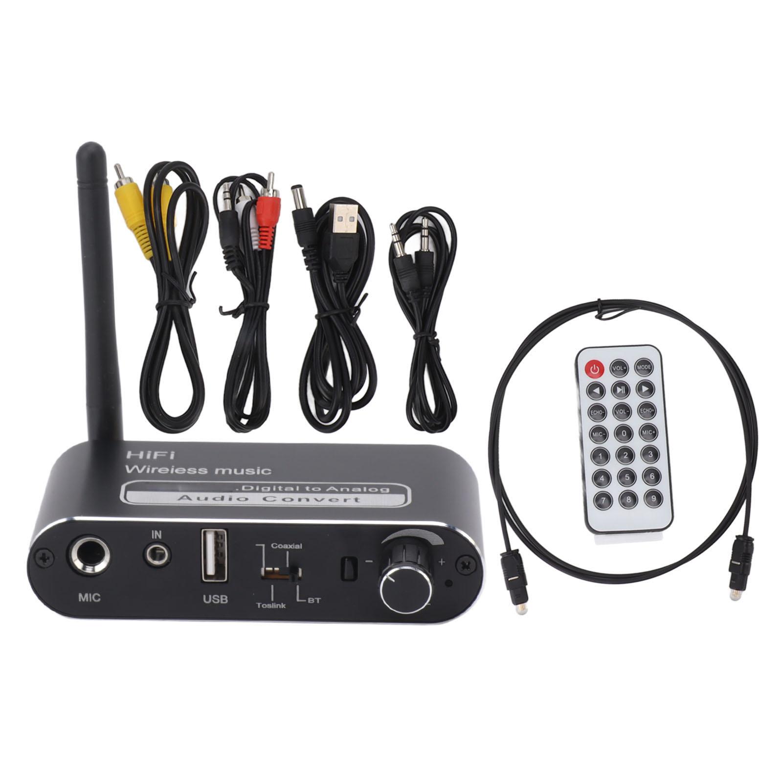 

Digital to Analog Converter Coaxial to Analog Adapter Bluetooth 5.1 Sound Receiver