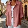 Women's Stylish Button Down Collar Loose Fit Cardigan Top for Casual Daily Wear