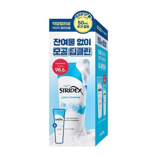 STRIDEX Mildly Alkaline, Low-Irritation Cleansing Foam Plan (150ml+50ml)