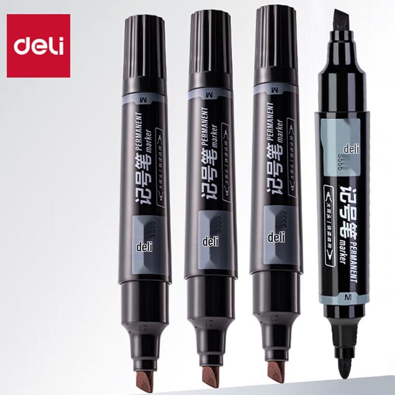 Deli S555 Dual-Tip Broad Marker Pen
