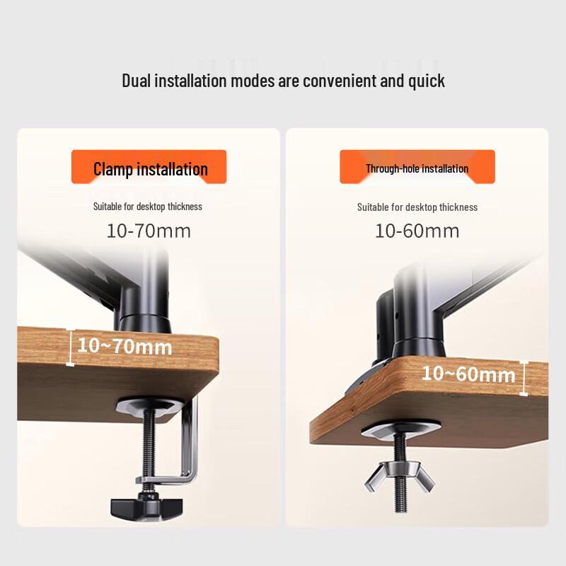 Yikelai F72BK Dual Arm Monitor Mount