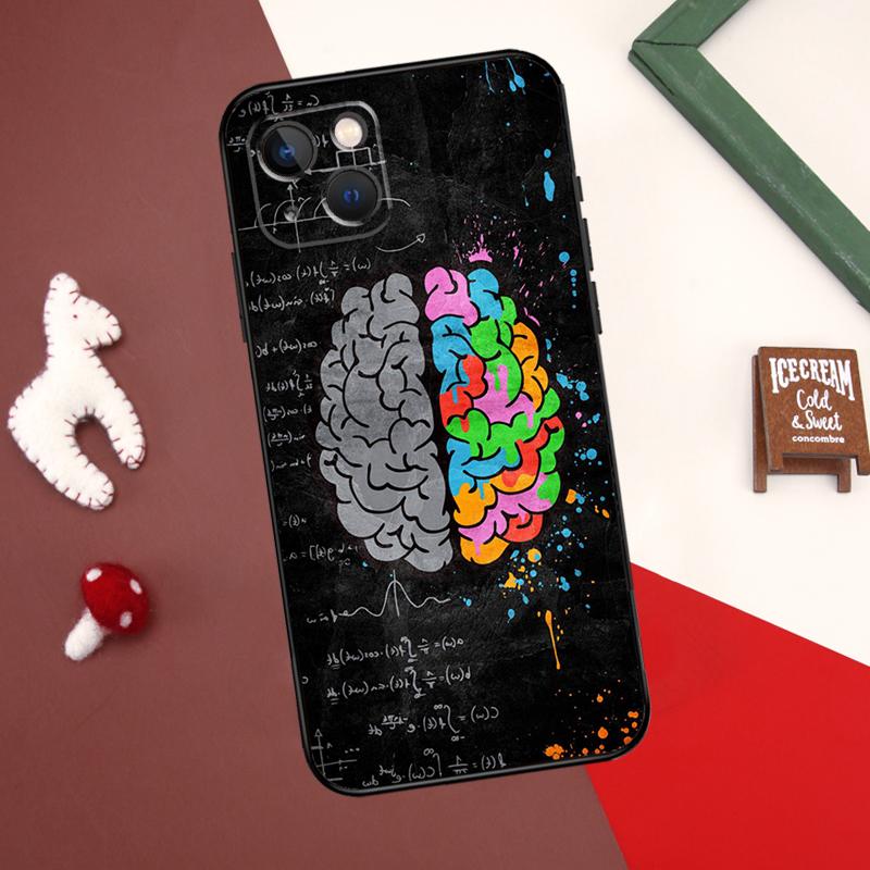 Brain Art Case For iPhone 13 12 11 14 15 Pro Max 7 8 Plus X XR XS Max 12 Mini SE 2020 2022 Cover Coque