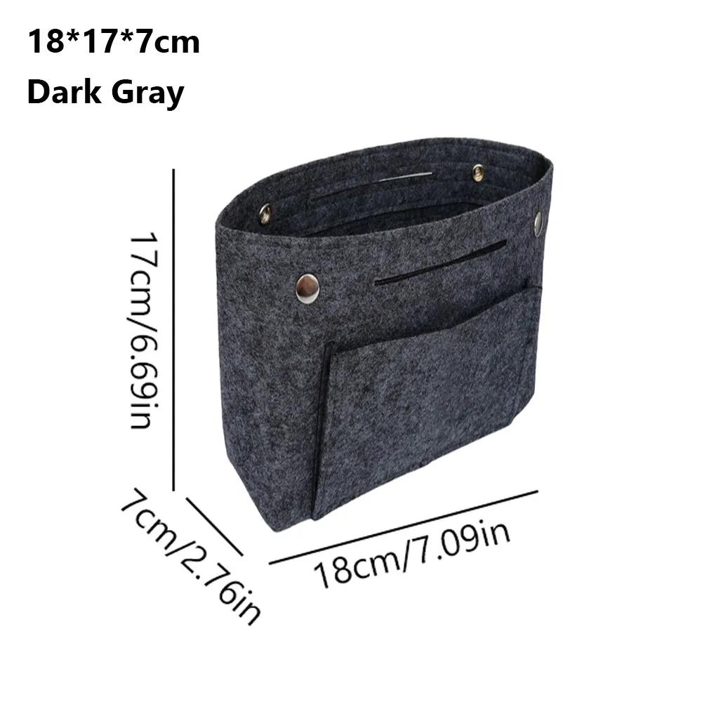 Simple Felt Handbag Insert Bag Bag Support Large Capacity Internal Bag Storage Organization Portable Purse Liner