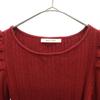 REDYAZEL Long sleeve design knit sweater F Red Women Used