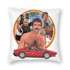 Federa per Cuscino Quadrata Magnum Pi Tom Selleck Poliestere Lino Velluto Zip Creativa Decorazione Copricuscino per Auto