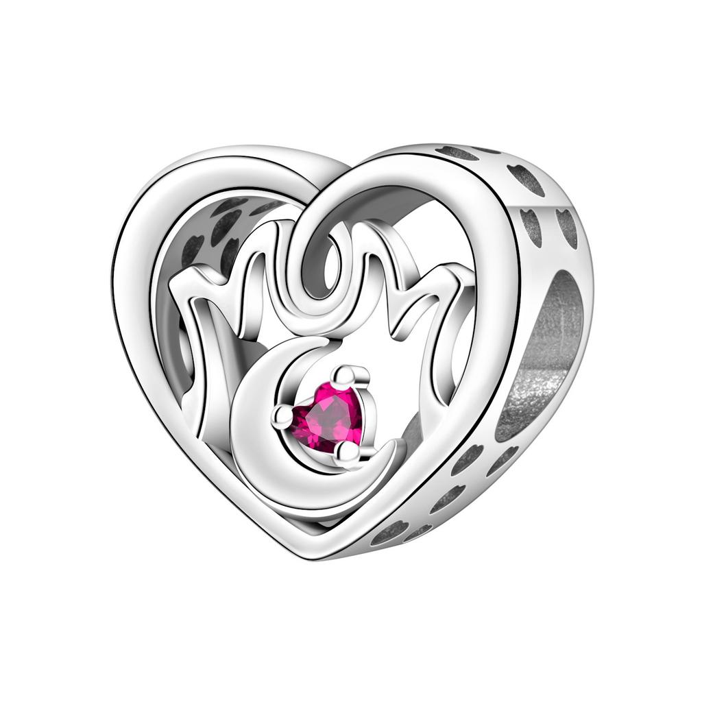 2026 Jewelry Bracelet Accessories Love Mother and Daughter Music Note Fireworks Mermaid Charm Pendant Beads 925 Silver