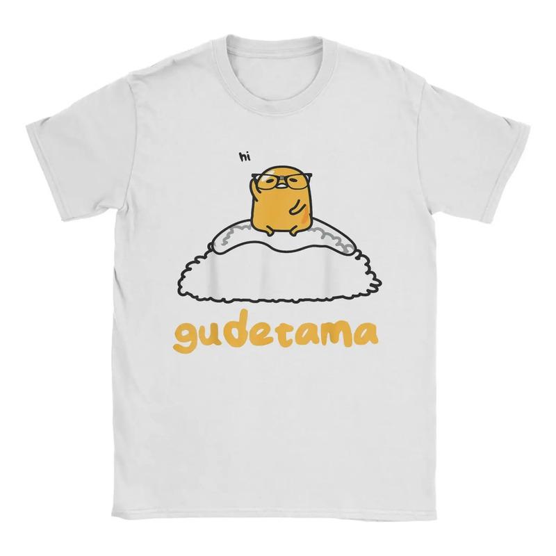 Camiseta Gudetama Nerd Glasses Camiseta De Algod?o Vintage R S