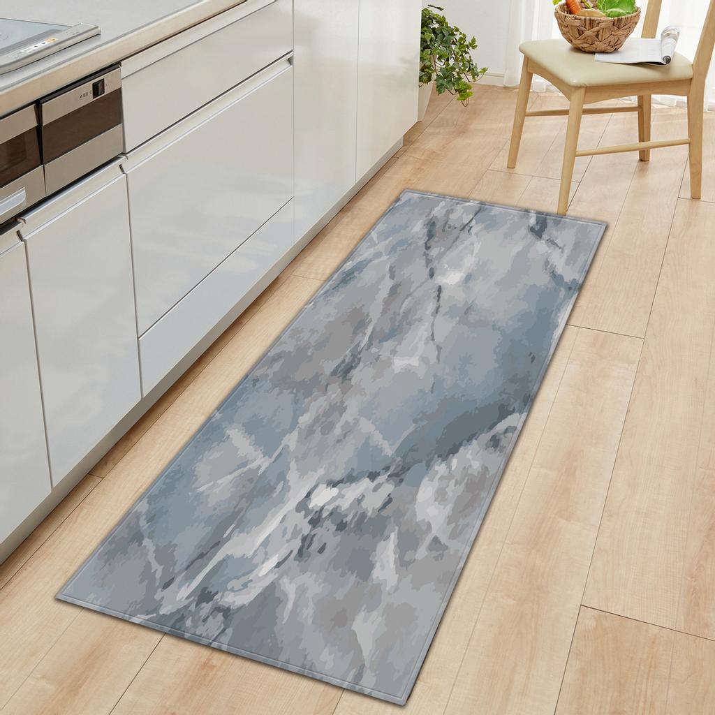 Marble Carpet Long Floor Mat Stone Pattern Theme Doormat
